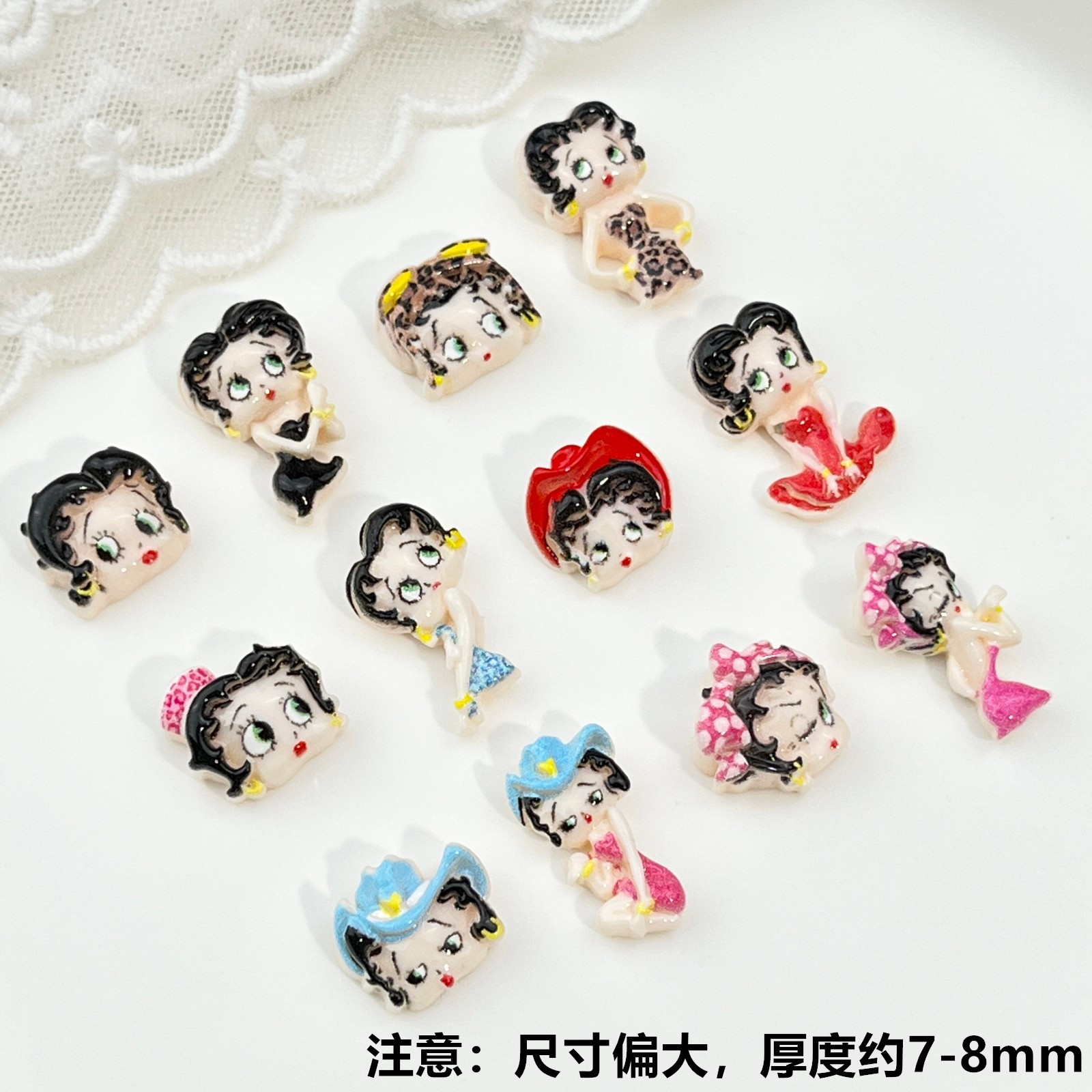 100pcs Cartoon Betty Nail Art  - Nail Art 评论和价格