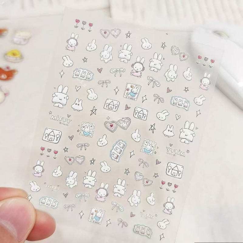 Miffy cartoon nail stickers an - Nail Art 评论和价格