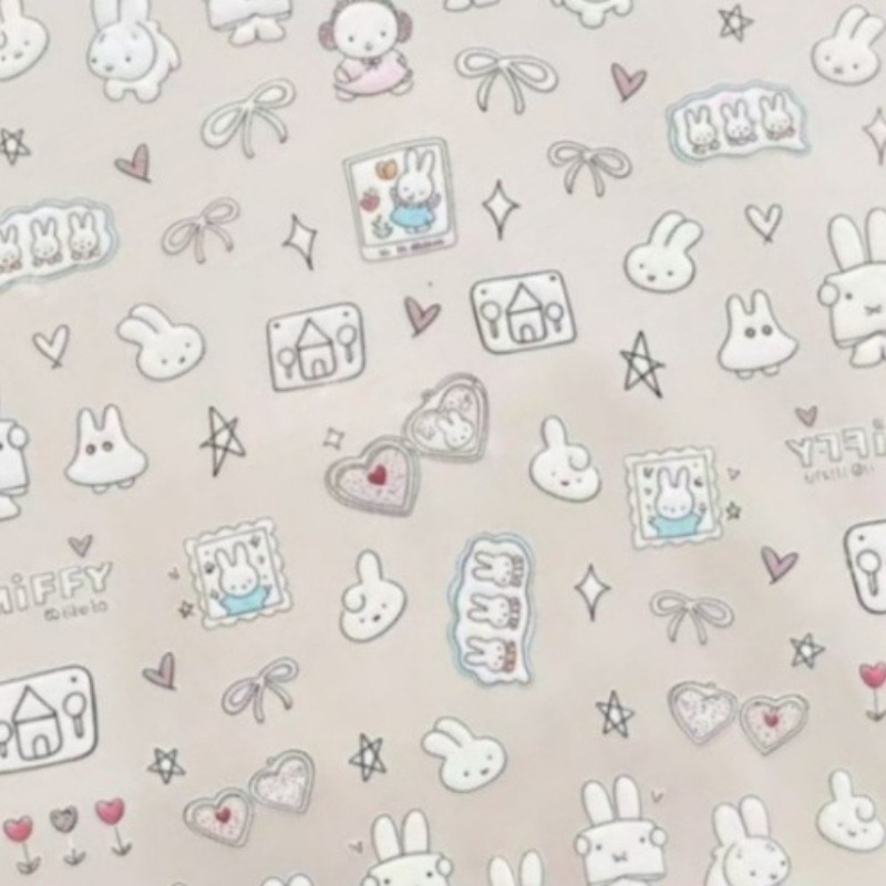 Miffy cartoon nail stickers an - Nail Art 评论和价格