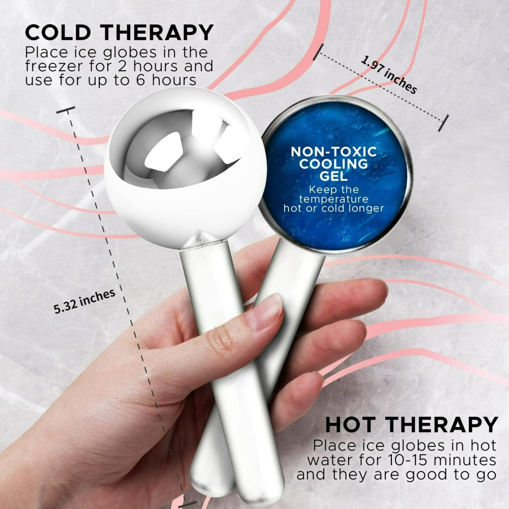 Cryo Face Massager Ice Globes  - Face Ice Roller Puffiness 评论和价格